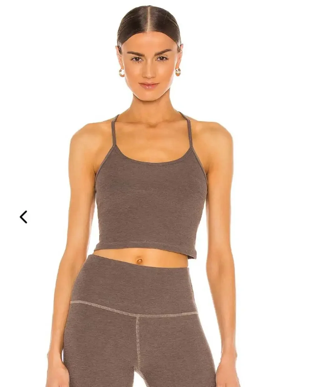 Beyond Yoga Spacedye Slim Racerback Tank in Cocoa Brown Size Medium